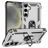 Mobigear Armor ring Samsung Galaxy S25 Hülle Hardcase Backcover Stoßfest mit Ringhalter - Silber
