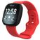 Mobigear Sport Dual Silikon Fitbit Sense Armband Drückerschließe - Rot