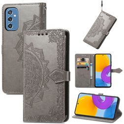 Mobigear Mandala Samsung Galaxy M52 Hülle Klapphülle Geldbörse - Grau