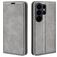 Mobigear Retro Slim Samsung Galaxy S26 Ultra Klapphülle Portemonnaie - Grau