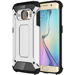Mobigear Outdoor Samsung Galaxy S6 Edge Hülle Hardcase Backcover Stoßfest - Silber