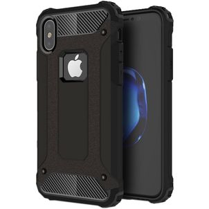 Mobigear Outdoor iPhone XS Hülle Hardcase Backcover Stoßfest - Schwarz