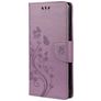 Mobigear Flowers Samsung Galaxy A23 Hülle Klapphülle Geldbörse - Lila