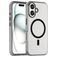 Mobigear Shockproof iPhone 16 MagSafe Hülle Flexibles TPU Backcover - Transparent / Schwarz