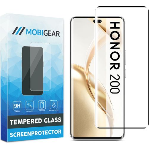 Mobigear Premium HONOR 200 Panzerglas Displayschutz - Hüllenfreundlich - Schwarz