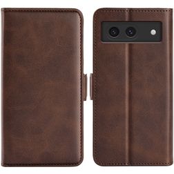 Mobigear Slim Magnet Google Pixel 8a Hülle Klapphülle Geldbörse - Braun