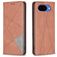 Mobigear Rhombus Slim Google Pixel 10a Hülle Klapphülle - Braun