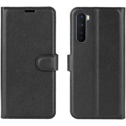 Mobigear Classic OnePlus Nord Hülle Klapphülle Geldbörse - Schwarz