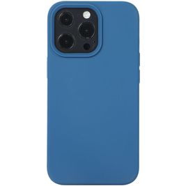 Mobigear Rubber Touch iPhone 14 Silikon Hülle Backcover - Blau
