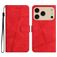 Mobigear Stitch iPhone 17 Pro Max Hülle Klapphülle Geldbörse - Rot