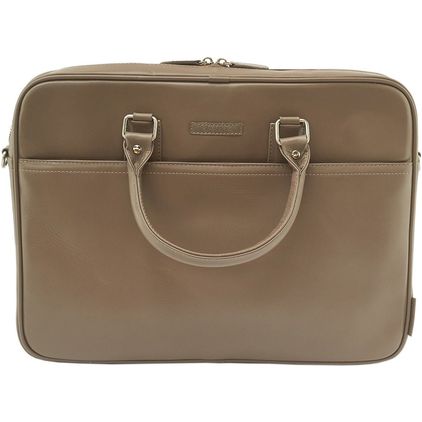 Valenta Laptop leather Echtes Leder Laptop Aktentasche 15.6 Zoll Laptoptasche + Handgriff - Taupe