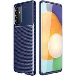 Mobigear Racing Samsung Galaxy A82 5G Hülle Flexibles TPU Backcover - Blau
