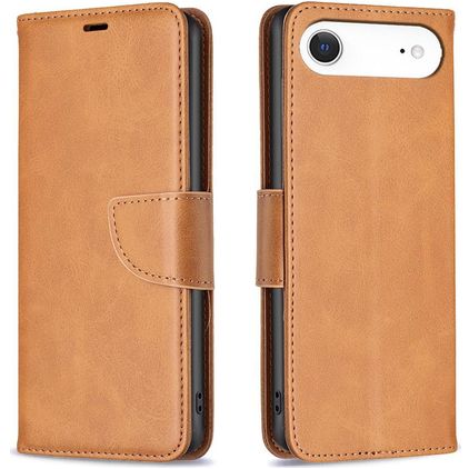 Mobigear Excellent iPhone Air Hülle Klapphülle Geldbörse - Cognac