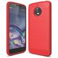 Mobigear Brushed Slim Motorola Moto E4 Plus Hülle Flexibles TPU Backcover - Rot