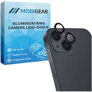 Mobigear Single iPhone 15 Panzerglas Gehärtetes Glas Kameralinsen Schutz - Hüllenfreundlich - Schwarz