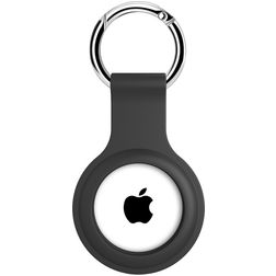 Xccess Keychain Apple AirTag Hülle Flexibles Silikon Schlüsselanhänger - Schwarz