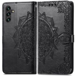 Mobigear Mandala Samsung Galaxy A13 5G Hülle Klapphülle Geldbörse - Schwarz