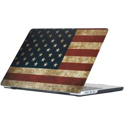 Mobigear Design MacBook Air 15 Zoll (2023-2025) Hardcase Hülle MacBook Case - US Flag - Model A2941 / A3114 / A3241