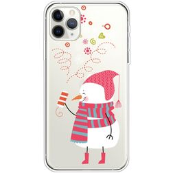 Mobigear Design iPhone 11 Pro Max Hülle Flexibles TPU Backcover - Schneemann