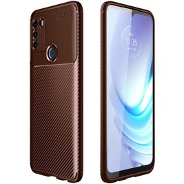 Mobigear Racing Motorola Moto G50 Hülle Flexibles TPU Backcover - Braun
