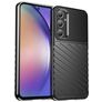 Mobigear Groove Samsung Galaxy A55 Hülle Flexibles TPU Backcover - Schwarz