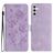 Mobigear Flowers Samsung Galaxy A17 Hülle Klapphülle Geldbörse - Lila