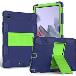 Mobigear ShieldStand Samsung Galaxy Tab A8 10.5 (2021) Hülle Kunststoff,Silikon Backcover + Ständer - Blau / Grün