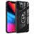 Mobigear Crystal Ring iPhone 14 Pro Max Hülle Hardcase Backcover mit Ringhalter - Transparent / Schwarz