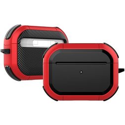 Mobigear Slim Armor Apple AirPods Pro 2 Stoßfeste Hardcase Hülle - Schwarz / Rot