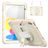 Mobigear SureGrip Xtreme iPad 10 (2022) Hülle Kunststoff,Silikon Backcover + Schulterträger + Ständer - Weiß / Roségold