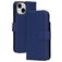 Mobiparts Wallet iPhone 15 MagSafe Hülle Echtes Leder Klapphülle Geldbörse - Blau