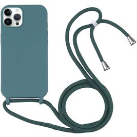 Mobigear Lanyard iPhone 16 Pro Silikon Handykette - Grün