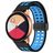 Mobigear Sport Plus Mag Silikon Smartwatch Armband Magnetverschluss - 22-mm-Universalanschluss - Schwarz / Blau