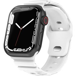Mobigear Sport Armor Silikon Apple Watch Armband Pin-and-Tuck-Verschluss - 42/41/40/38 mm - Weiß