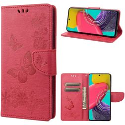 Mobigear Butterfly Samsung Galaxy M53 Hülle Klapphülle Geldbörse - Rot