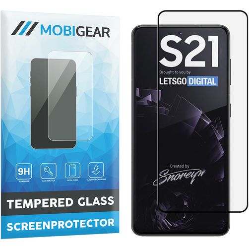Mobigear Premium Samsung Galaxy S21 Panzerglas Gehärtetes Glas Displayschutz - Hüllenfreundlich - Schwarz
