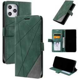 Mobigear Rhombus iPhone 12 Pro Max Hülle Klapphülle Geldbörse - Grün