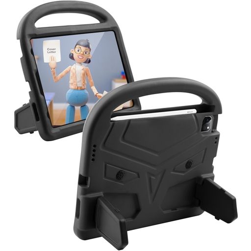 Mobigear Buddy iPad Pro 11 Zoll (2022) Tablet Hülle für Kinder mit Tragegriff - Schwarz