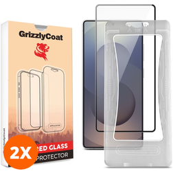 GrizzlyCoat Easy Align Samsung Galaxy S26 Ultra Panzerglas Gehärtetes Glas Displayschutz - Hüllenfreundlich + Applikator (2er Pack)
