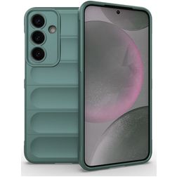 Mobigear Bumpy Samsung Galaxy S25 Plus Hülle Flexibles TPU Backcover - Grün