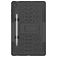 Mobigear Tire Samsung Galaxy Tab S6 Lite Stoßfeste Hardcase Hülle + Stifthalter + Ständer - Schwarz