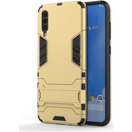 Mobigear Armor Stand Samsung Galaxy A70 Hülle Hardcase Backcover Stoßfest mit Ständer - Gold Mobigear Armor Stand Samsung Galaxy A70 Hülle Hardcase Backcover Stoßfest mit Ständer - Gold