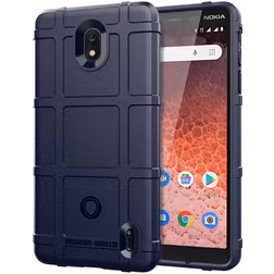 Mobigear Rugged Shield Nokia 1.3 Hülle Flexibles TPU Backcover Stoßfest - Blau