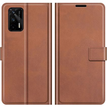 Mobigear Wallet Realme GT Hülle Klapphülle Geldbörse - Braun
