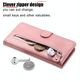 Mobigear Zipper iPhone 17 Pro Max Hülle Klapphülle Geldbörse - Roségold