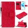 Mobigear Sunflower iPhone 12 Mini Hülle Klapphülle Geldbörse - Rot
