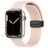 Mobigear Stripe Mag Silikon Apple Watch Armband Magnetverschluss - 49/46/45/44 mm - Weiß / Pink