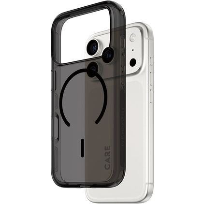 CARE by PanzerGlass Smokey iPhone 17 Pro MagSafe Hardcase Backcover - Smokey Black