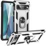 Mobigear Armor Ring Google Pixel 7 Pro Hardcase Backcover Shockproof mit Ringhalter - Silber