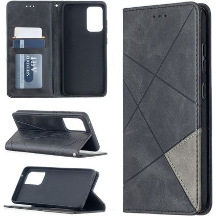 Mobigear Rhombus Slim Samsung Galaxy A52s 5G Hülle Klapphülle - Schwarz